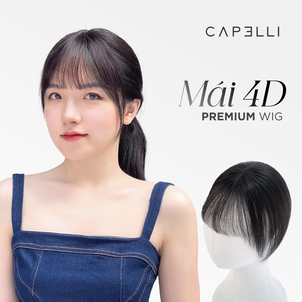 Tóc Kẹp Mái CAPELLI Mái Thưa 4D Premium
