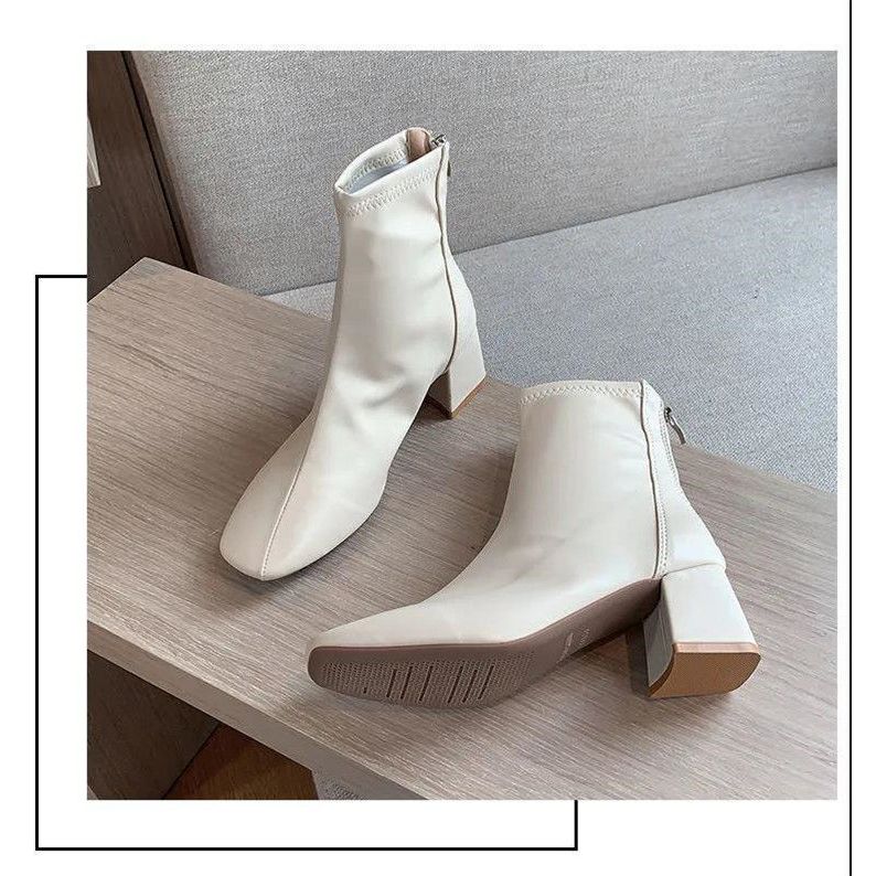 Boot nữ big size 40 - 42 giá rẻ, gót vuông, mũi vuông, da mềm