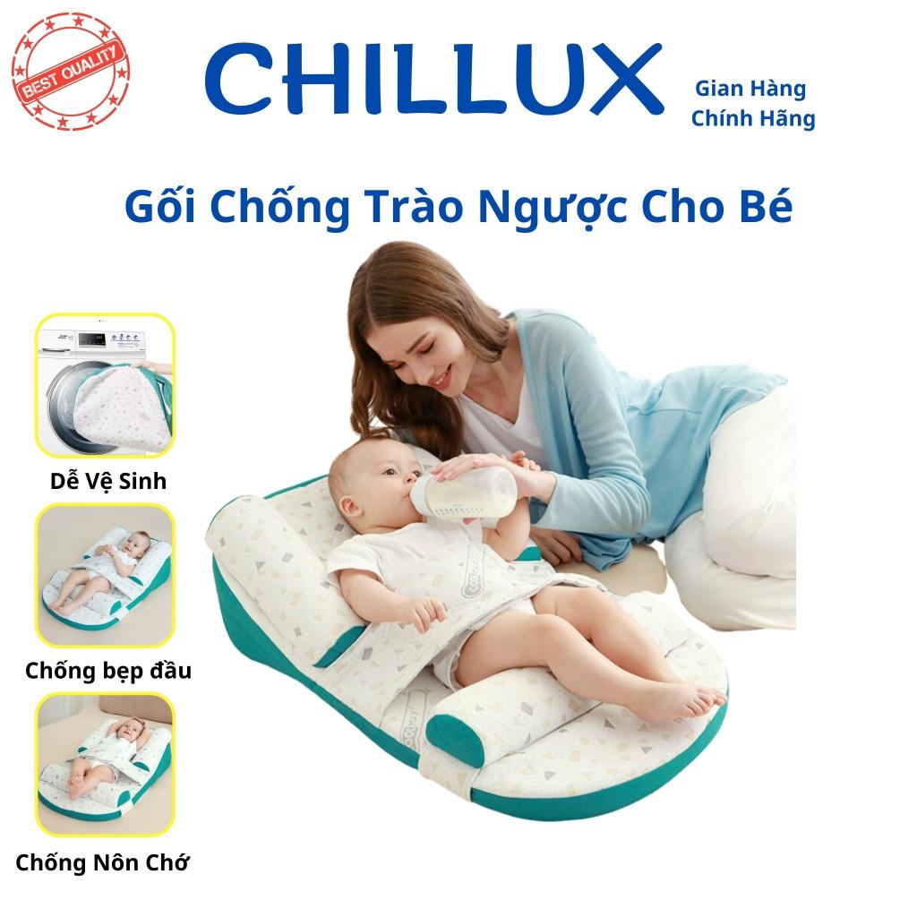 Gối chống trào ngược CHILLUX bảo vệ cột sống cho bé - Có đai đeo định hình Phù hợp cho trẻ từ 0~3 tuổi