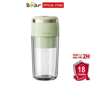 Máy xay sinh tố cầm tay Bear máy xay sinh tố mini sạc điện, dung tích 300ml – Hàng chính hãng
