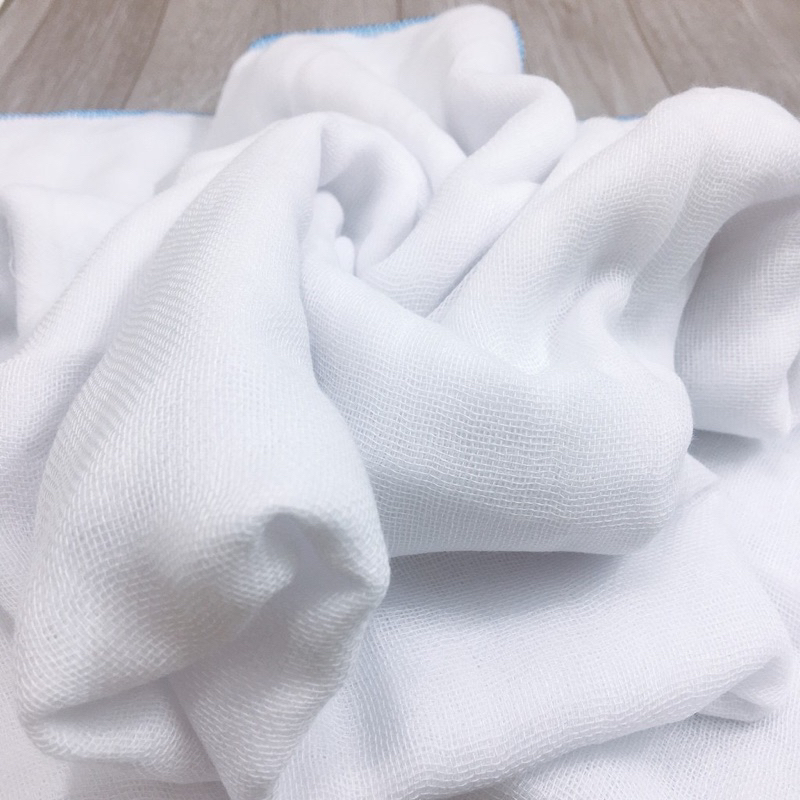 Khăn tắm xô xuất nhật cho bé Sơ Sinh màu trắng loại 4 lớp 6 lớp siêu thấm hút