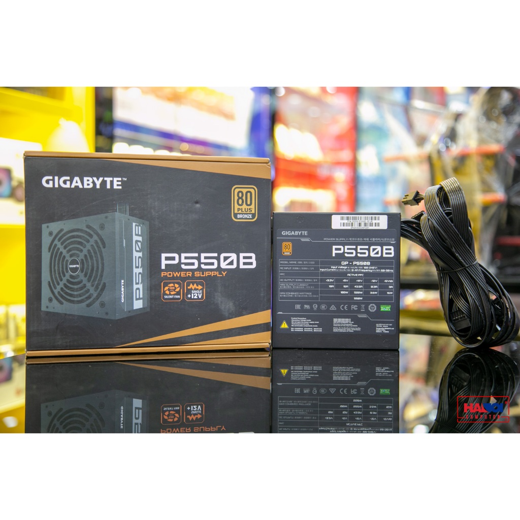Nguồn máy tính gigabyte P550W - P650W chuẩn 80 plus bronze hàng chính hãng bảo hành 36 tháng lỗi 1 đổi 1