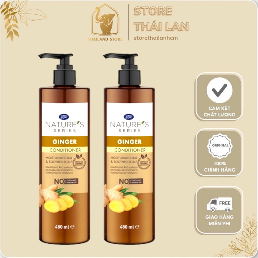 Dầu Gội Gừng NATURE'S SERIES GINGER BOOTS Thái Lan 480ml