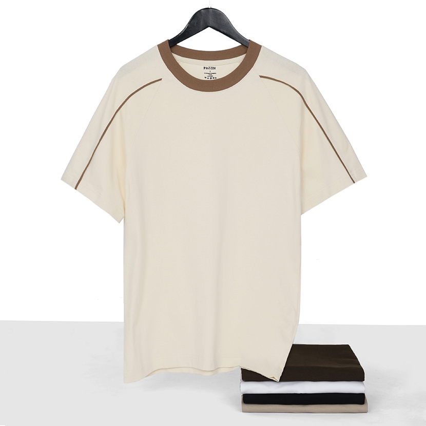 Áo Thun Cổ Tròn Thiết Kế Premium Tay Ngắn Chất Cotton Vải Mềm Mịn Thoải Mái