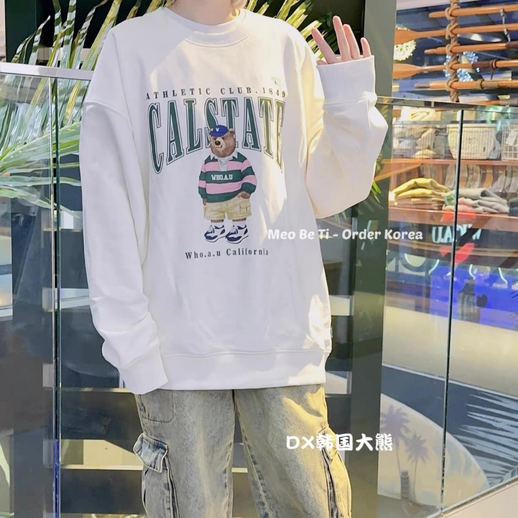 Áo nỉ gấu WHO.AU Calsate Athletic club