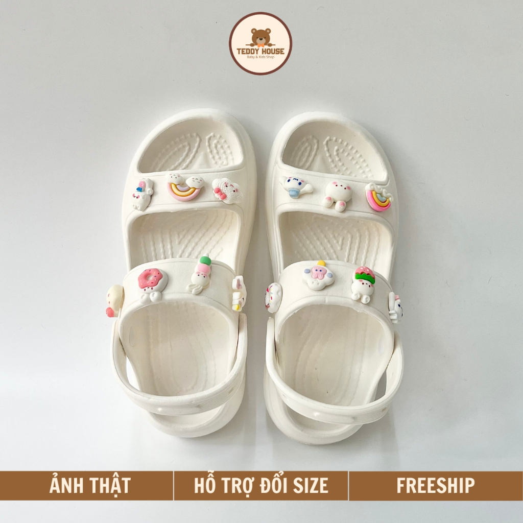 Sandal Quai Hậu Cho Bé Gái BabyShoes Xăng Đan Sục Cross Có Quai Trẻ Em Chống Trơn Trượt Kèm Sticker BS0121