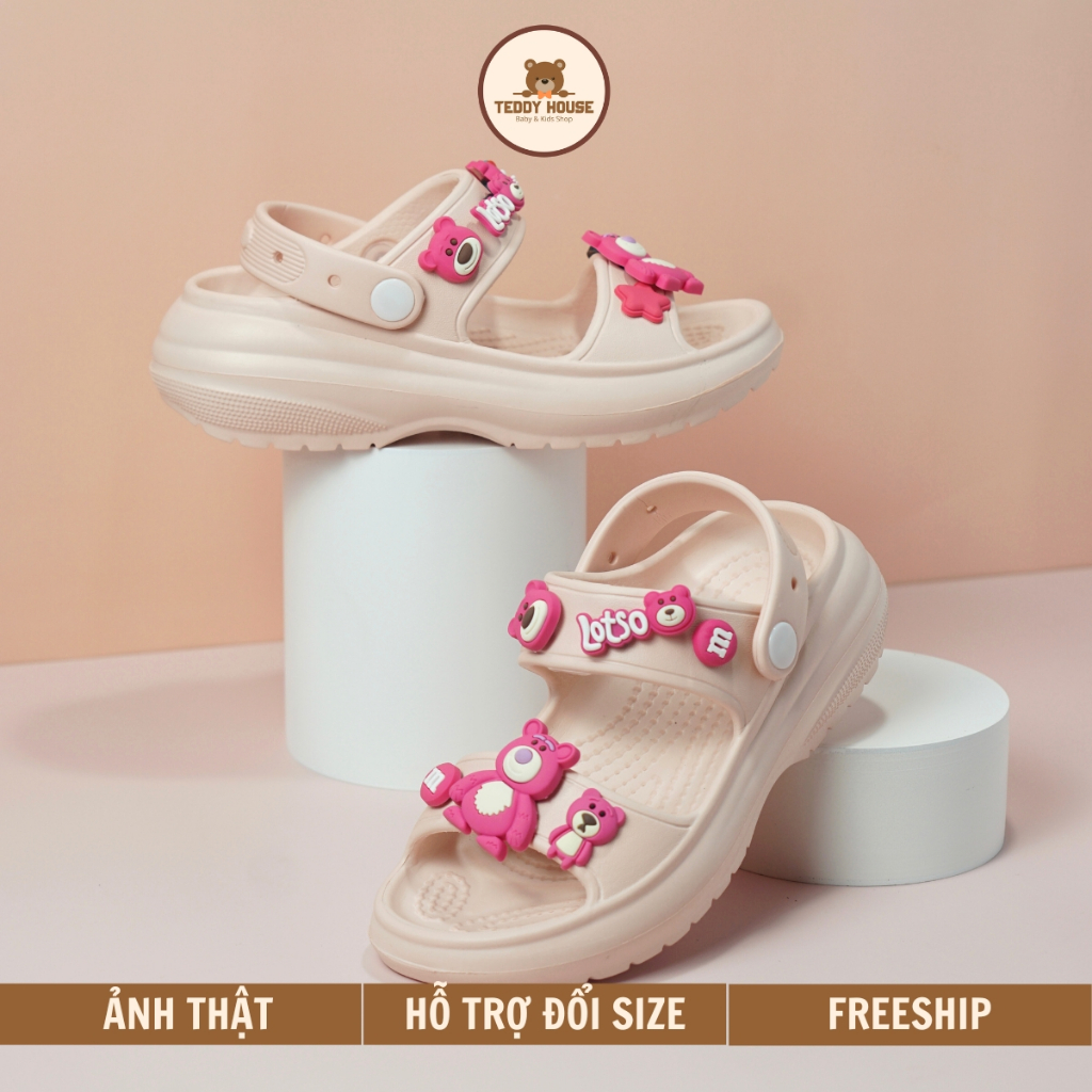 Sandal Quai Hậu Cho Bé Gái BabyShoes Xăng Đan Sục Cross Có Quai Trẻ Em Chống Trơn Trượt Kèm Sticker BS0121