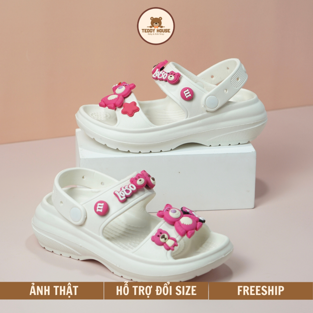 Sandal Quai Hậu Cho Bé Gái BabyShoes Xăng Đan Sục Cross Có Quai Trẻ Em Chống Trơn Trượt Kèm Sticker BS0121