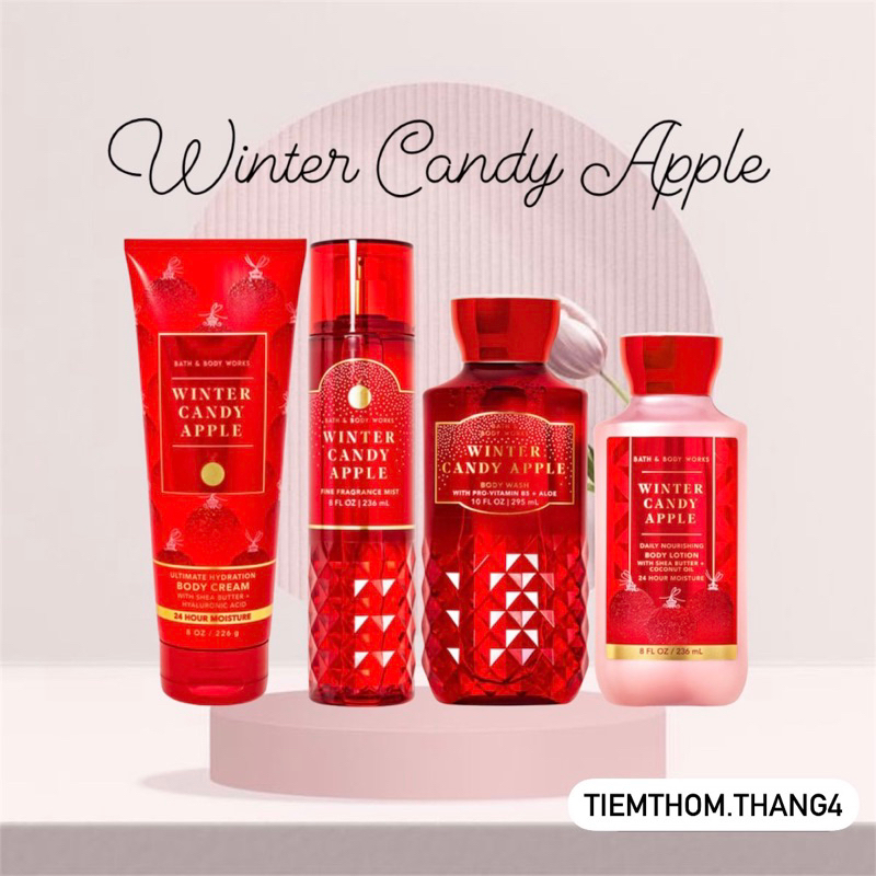 •𝐖𝐢𝐧𝐭𝐞𝐫 𝐂𝐚𝐧𝐝𝐲 𝐀𝐩𝐩𝐥𝐞• Bath & Body Works - Sản phẩm dưỡng và xịt thơm toàn thân dành cho nữ