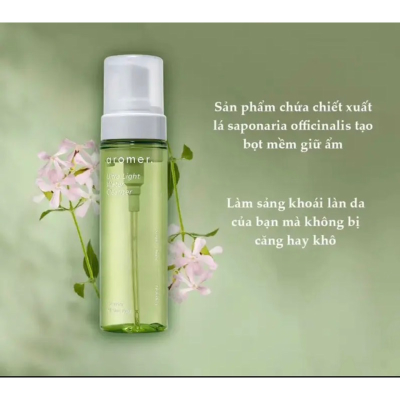 Nước tẩy trang aromer 200ml sạch sâu loại bỏ bụi bẩn bã nhờn dùng cho mọin loại da