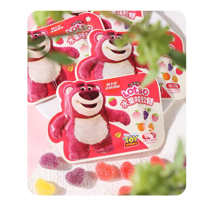 Kẹo Dẻo Trái Cây Gâu Dâu Lotso Fruity Gummy 1 Túi/ 4 -6 Viên