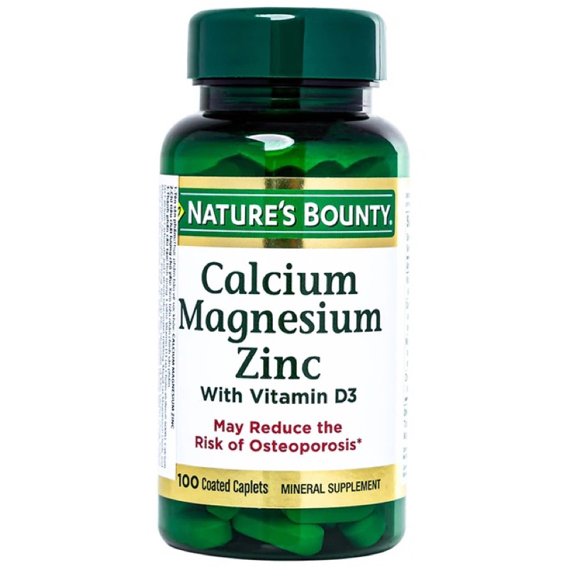 Viên uống Calcium Magnesium Zinc Nature's Bounty 100viên
