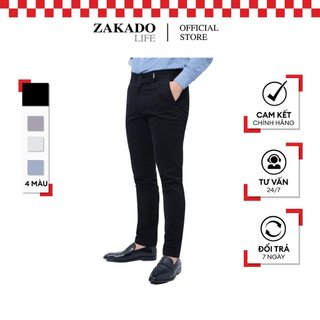 Quần kaki nam zakado basic trơn, kaki dày dặn, mềm mịn, co giãn tốt