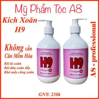 Kích xoăn H9, kích xoăn tóc Hydro Curly Hair 500ml , thuốc uốn tóc, thuốc làm xoăn tóc đơn giản