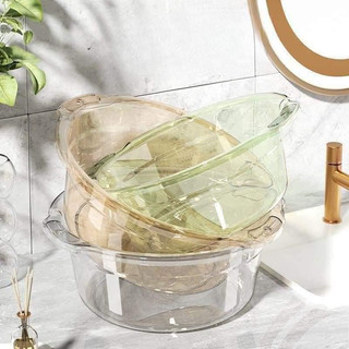 Set 3 thau nhựa trong suốt có móc treo kích cỡ 28/30/33cm