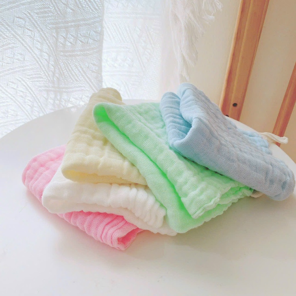 Khăn Tắm Xô Màu 6 Lớp Monona Cho Bé - Khăn Sữa Xô Màu 6 Lớp Cho Bé