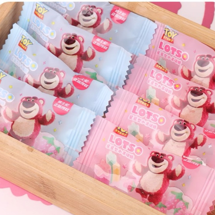 Combo 10 Viên Kẹo Ngôi Sao Gấu Dâu Lotso Vị Dâu Mix Cam