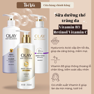 Sữa dưỡng thể Olay B3 Retinol Vitamin C trắng sáng ngừa lão hóa 250ml 85ml