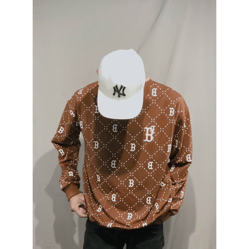 ❤❀  ❤ Mlb Áo Sweater Tay Dài Cổ Tròn Thêu Họa Tiết Thời Trang Cho Nam Nữ