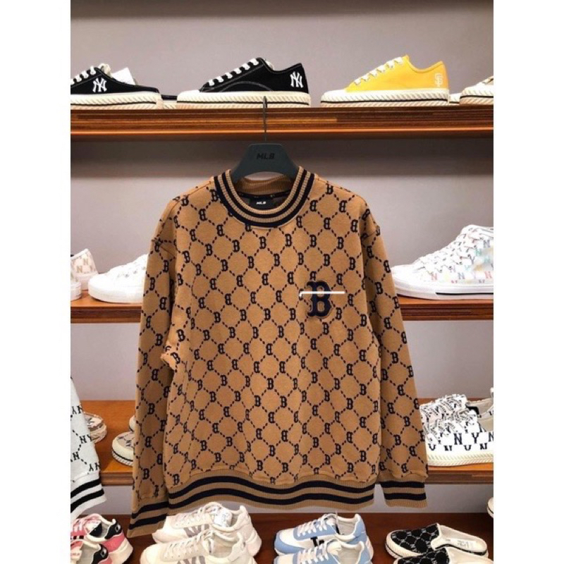 ❤❀  ❤ Mlb Áo Sweater Tay Dài Cổ Tròn Thêu Họa Tiết Thời Trang Cho Nam Nữ