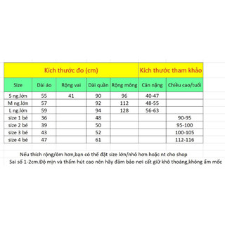 bộ mặc nhà cotton 100% mẹ và bé