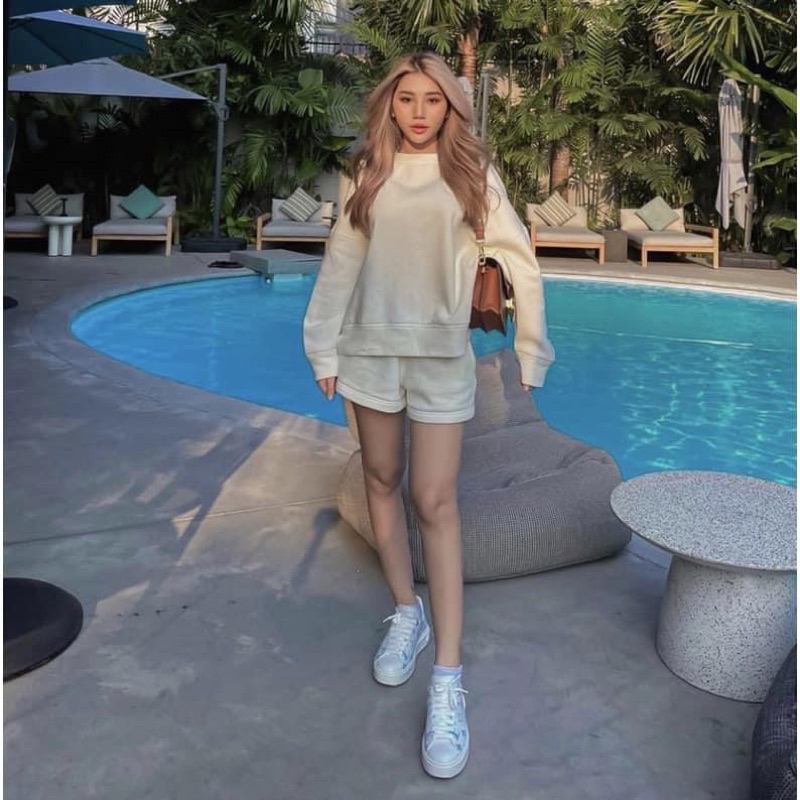 Bộ nỉ cotton thu đông cao cấp hàng xuất hàn dư, oversize