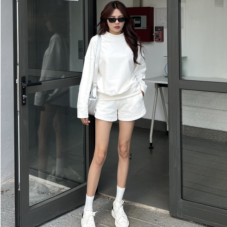 Bộ nỉ cotton thu đông cao cấp hàng xuất hàn dư, oversize