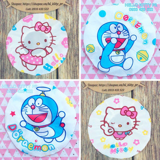 Nón mũ tắm trùm đầu tóc Hello Kitty - Doremon