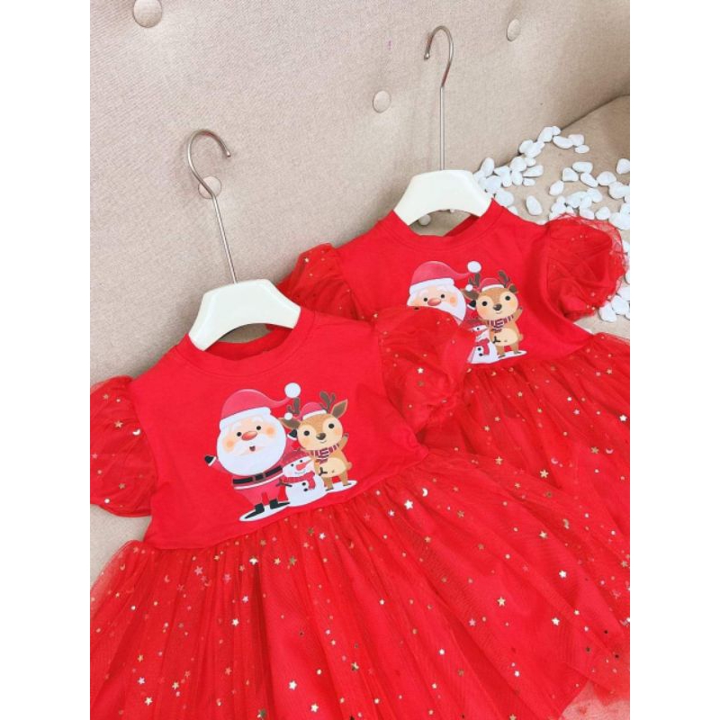 8 đến 28kg.váy noen cho bé.váy xinh cho bé gái.vay đỏ diện noen.hình thật trải sàn ak