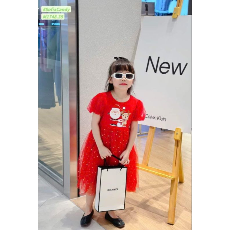 8 đến 28kg.váy noen cho bé.váy xinh cho bé gái.vay đỏ diện noen.hình thật trải sàn ak