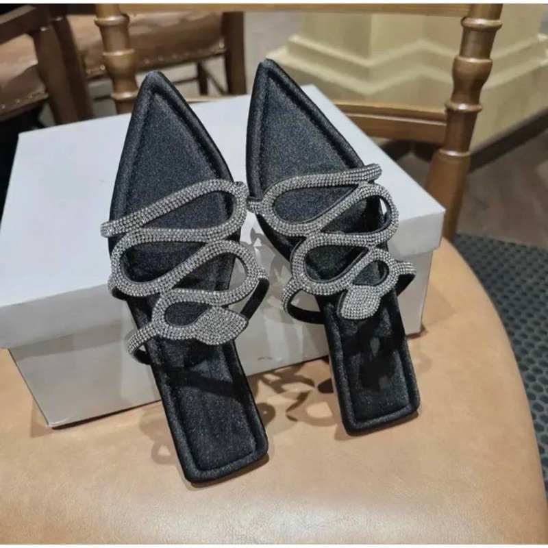 Dép mũi nhọn quai soàn hình rắn kiểu mới thời trang nữ có bigsize từ 35 đến 45