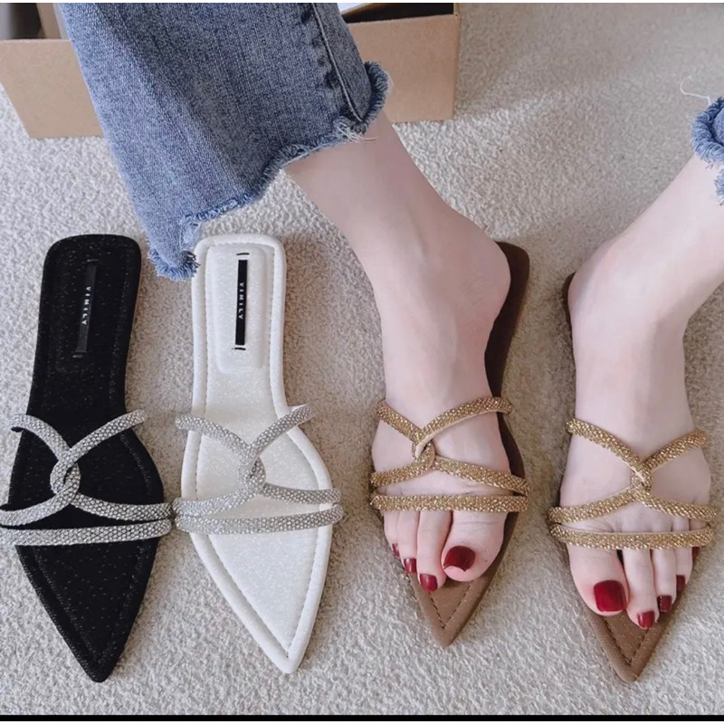 Dép bệt mũi nhọn quai soắn soàn có bigszie từ 35 đến 45