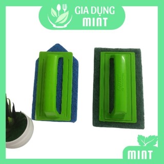 Bàn chải chà sàn có tay cầm - bàn chải cước xanh tiện dụng