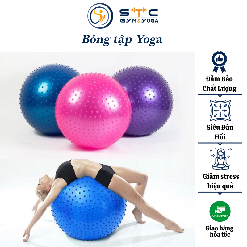 Bóng Tập Yoga Masasge Gym Size 55CM , 65Cm , 75CM Tặng Kèm Bơm Hơi .