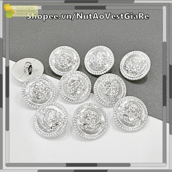 Set 10 Cúc Cườm Sang Trọng, Dành Cho Áo Đầm Và Áo Vest Size 1.5cm, 1.8cm, 2cm