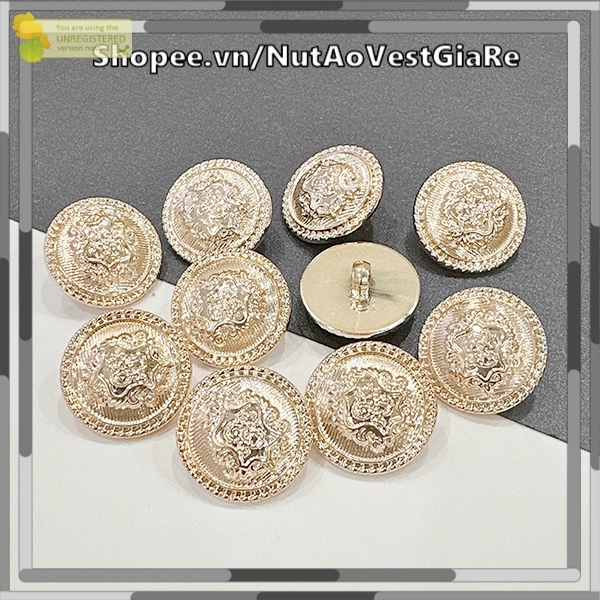 Set 10 Cúc Cườm Sang Trọng, Dành Cho Áo Đầm Và Áo Vest Size 1.5cm, 1.8cm, 2cm