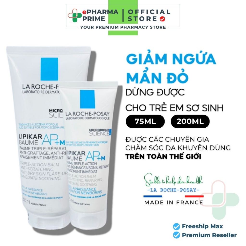 Kem Dưỡng La Roche-Posay Lipikar Baume AP+M Triple-Action Balm Làm Dịu Da Khô, Dị Ứng, Giảm Ngứa