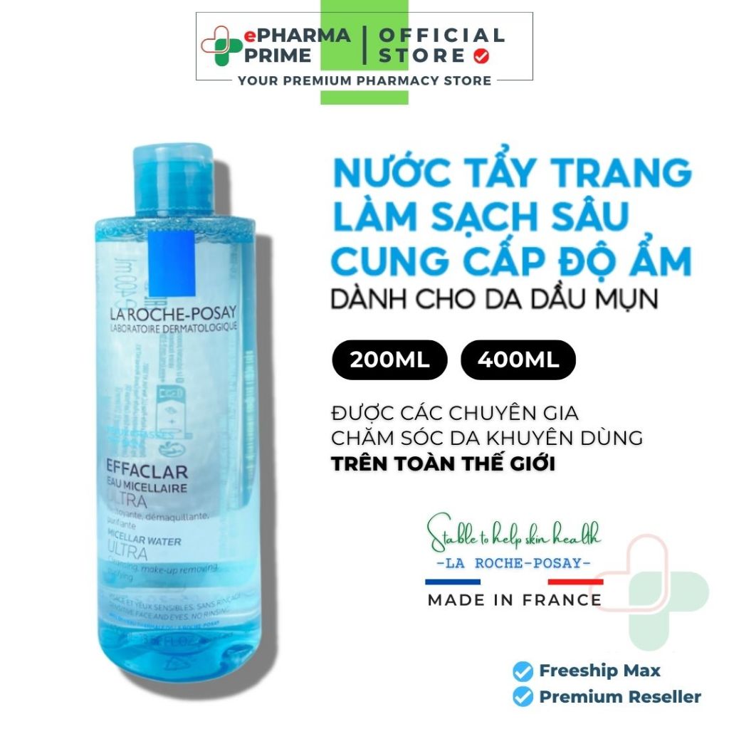 Nước Tẩy Trang La roche Posay Effaclar Micellar Water For Oily Skin 400ml