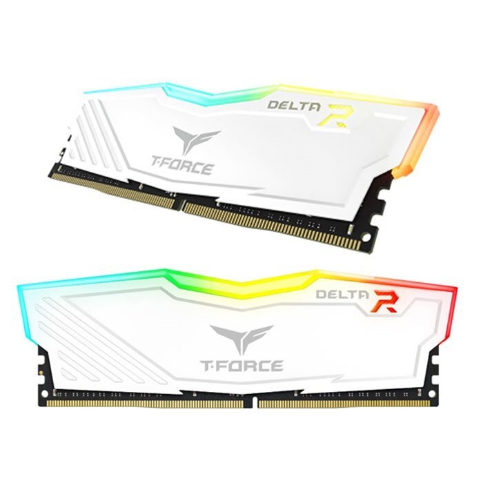 Ram T-Force Delta  RGB DDR4 8GB 3200 White - Black RGB hàng chính hãng bảo hành 60 tháng