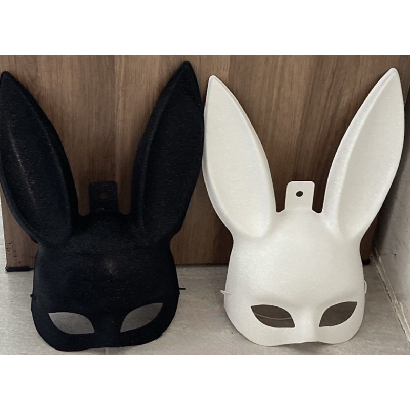 Mặt nạ thỏ đen/trắng hóa trang halloween