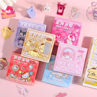 Hộp 100 Sticker hình dán nhãn dán PVC chống thấm nước hoạt hình Sanrio Kuromi Melody Cinnamoroll Kitty Pompurin Losto