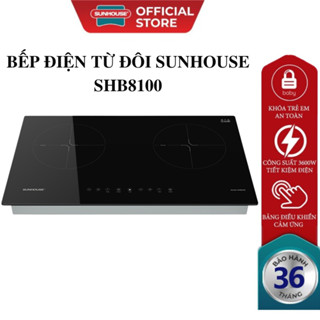 Bếp điện từ đôi Sunhouse SHB8100 Mặt kính cường lực - Chế độ hẹn giờ - Khóa trẻ em tiện lợi