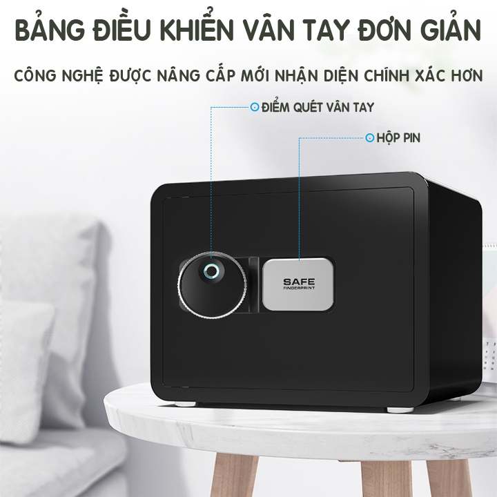 Két Sắt điện tử SALE thông minh chống cháy, Két sắt mini khóa vân tay khóa số-bảo mật cao,an toàn hiện đại cho GĐ,VP,KS