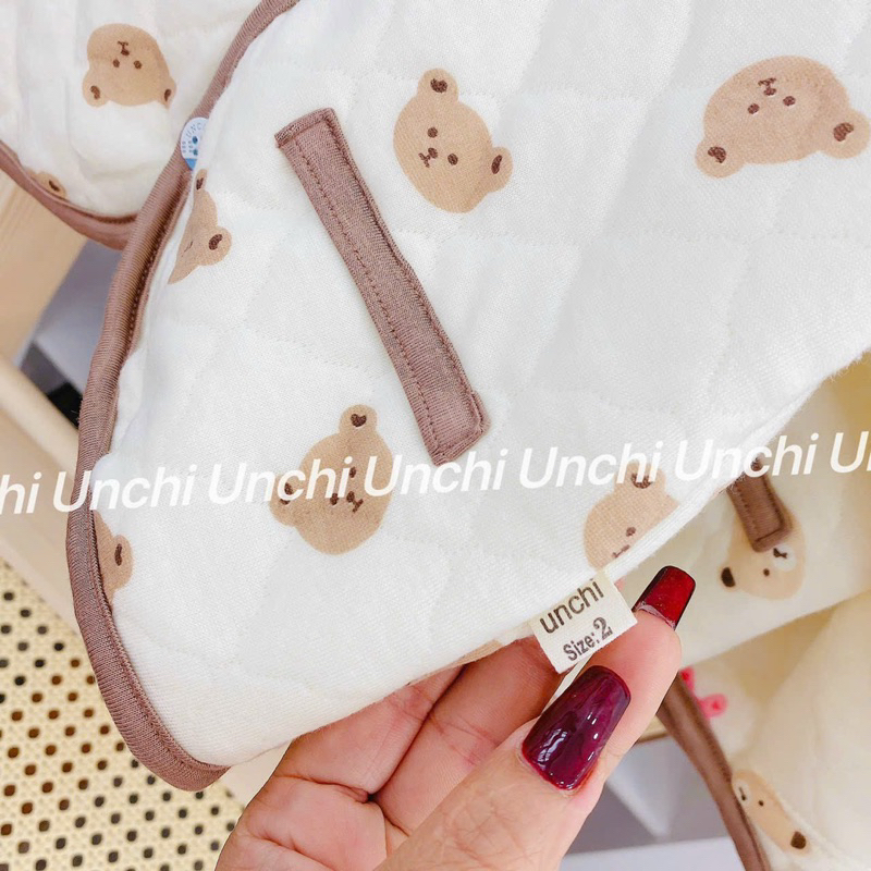 Áo khoác unchi trần bông cổ bẻ phong cách korea