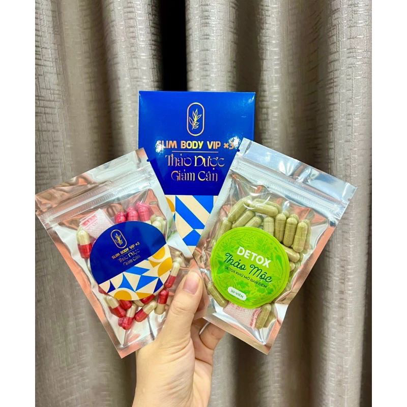 Giảm Cân Body Vip 3 Tặng Kèm Khử Mỡ Đêm Giảm 3-7 kg