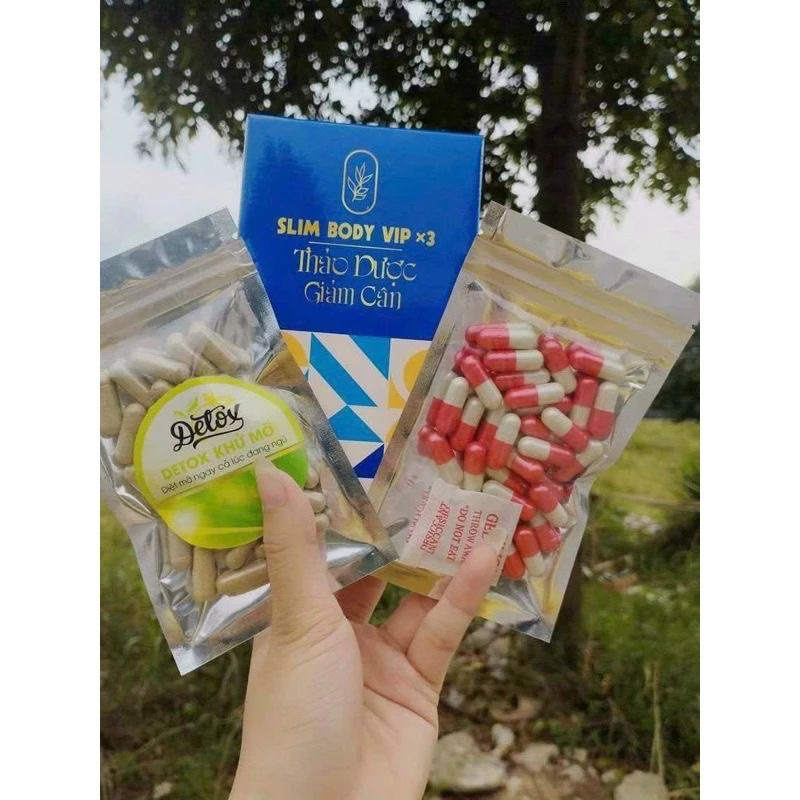 Giảm Cân Body Vip 3 Tặng Kèm Khử Mỡ Đêm Giảm 3-7 kg