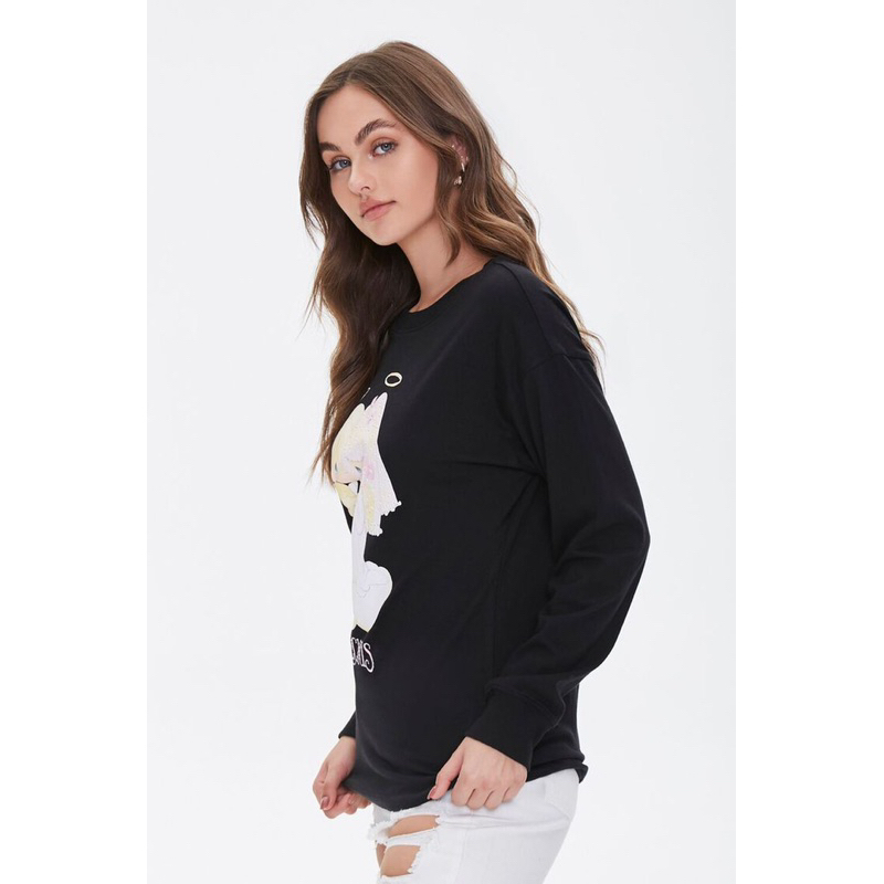 Áo thun tay dài in hoạt hình form rộng - Precious Moments Graphic Top