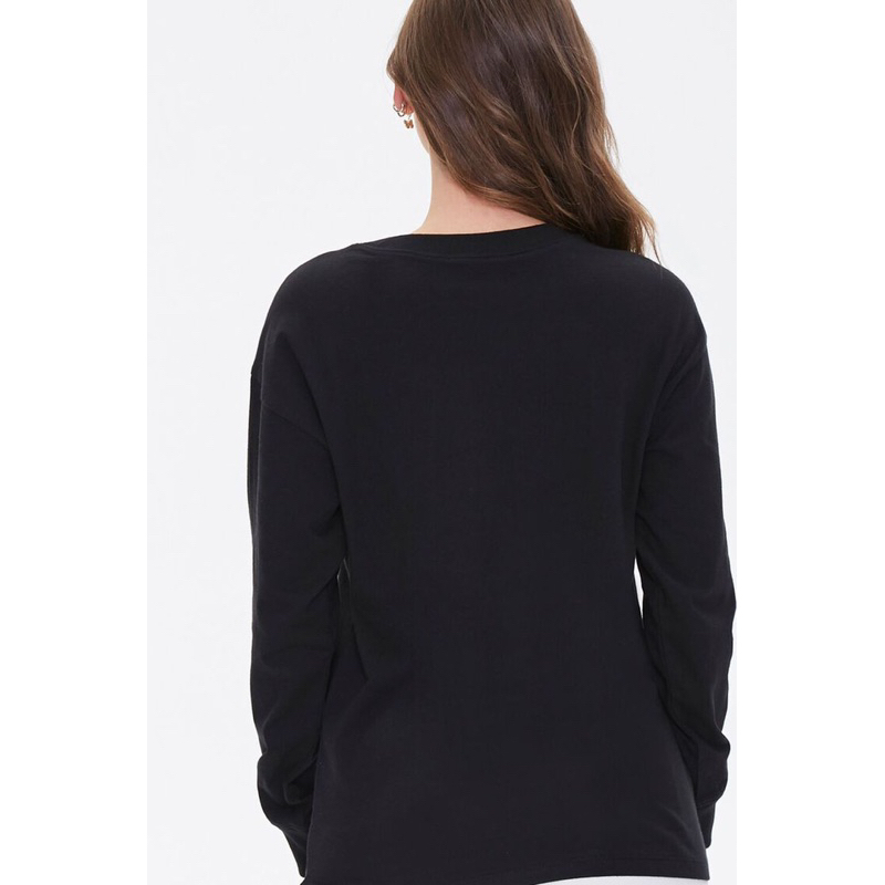 Áo thun tay dài in hoạt hình form rộng - Precious Moments Graphic Top