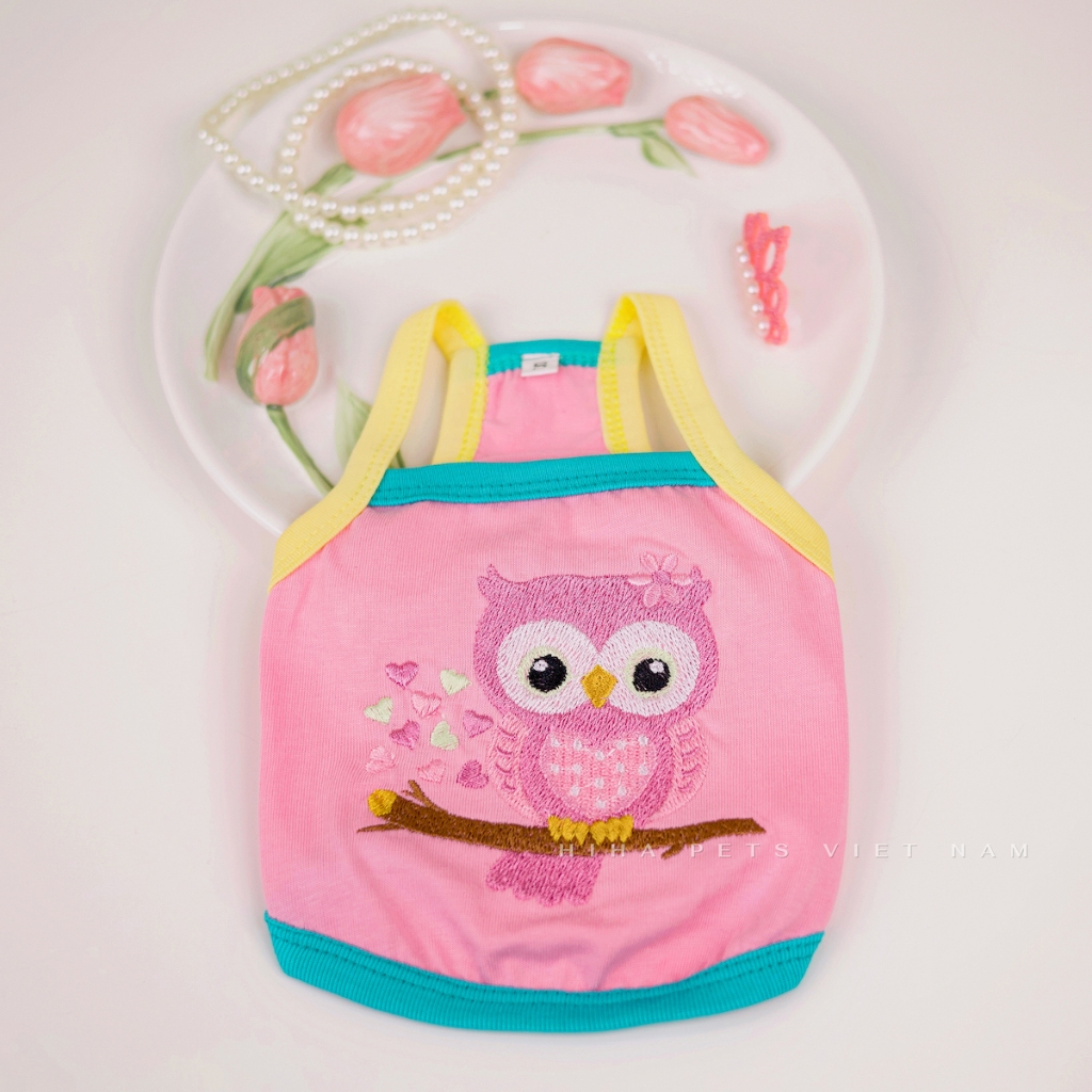 Áo Thun Cotton Dễ Thương Cho Chó Mèo Vải Cotton Mặc Dễ Thương Quần Áo Cho Thú Cưng Cao Cấp Hàn Quốc Hiha Pets.