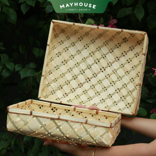 Hộp quà tặng mây tre MAYHOUSE CRAFT&DECOR, đựng quà tết sang trọng